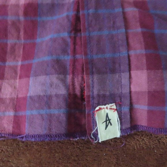 Rare Bryan Herman x Altamont Button Up Shirt Short Sleeve Purple Men’s Large - Picture 2 of 7